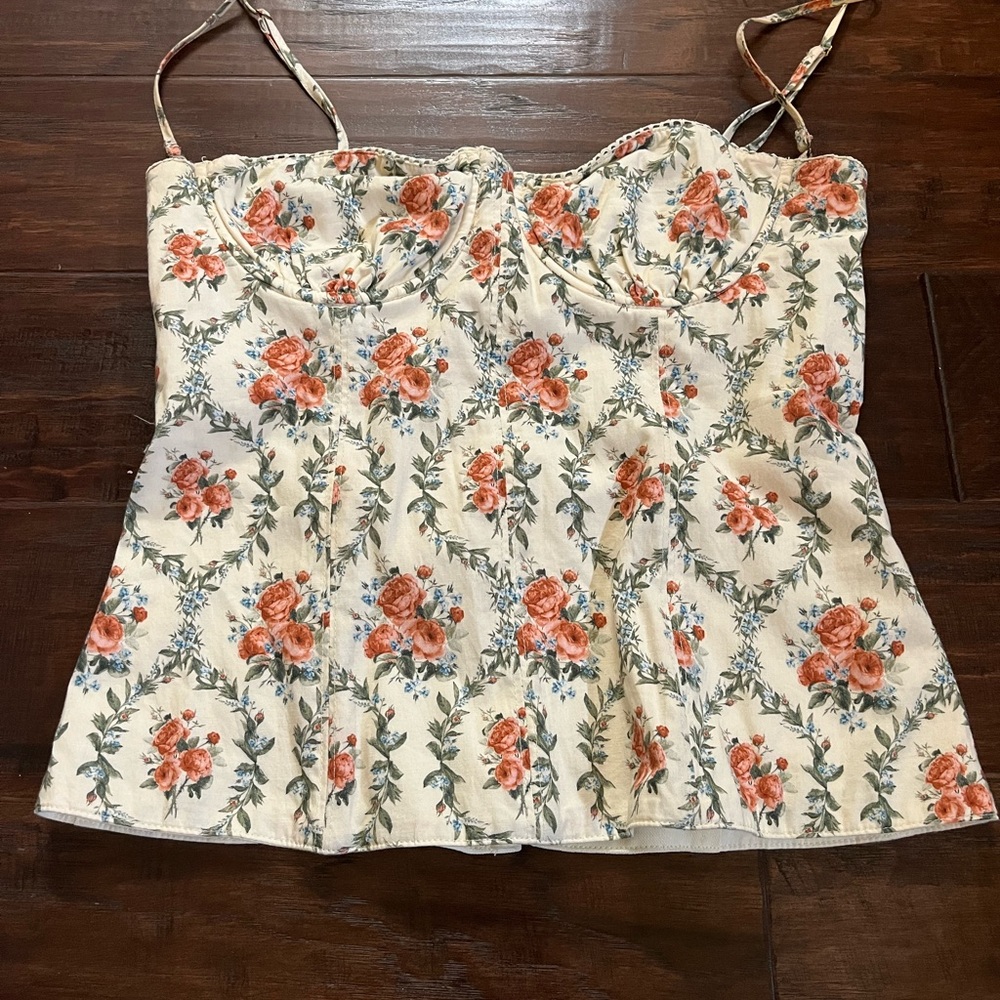 WeWoreWhat Floral corset top